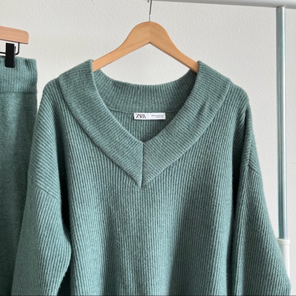 Zara green knit set (selling as set!) - Picture 2 of 6